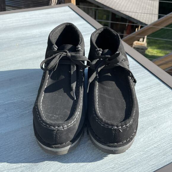 Lugz WALLY Chukka Boots Men’s 9.5 Black Nubuck Faux Suede Mid Ankle Lace Up - Picture 2 of 12